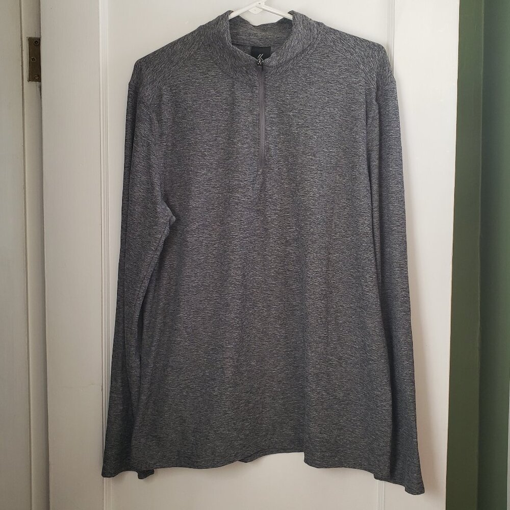 EUC Men's Kyodan gray heather yoga quarter zip large - Picture 8 of 8